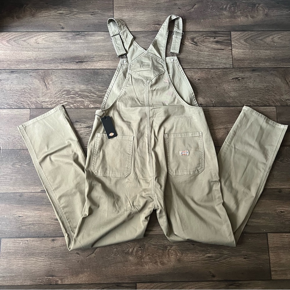 Dickies Women's Khaki Workwear Overalls - Picture 2 of 7